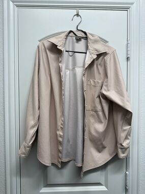 a new day Men's Lightweight Shirt Jacket in Soft Beige